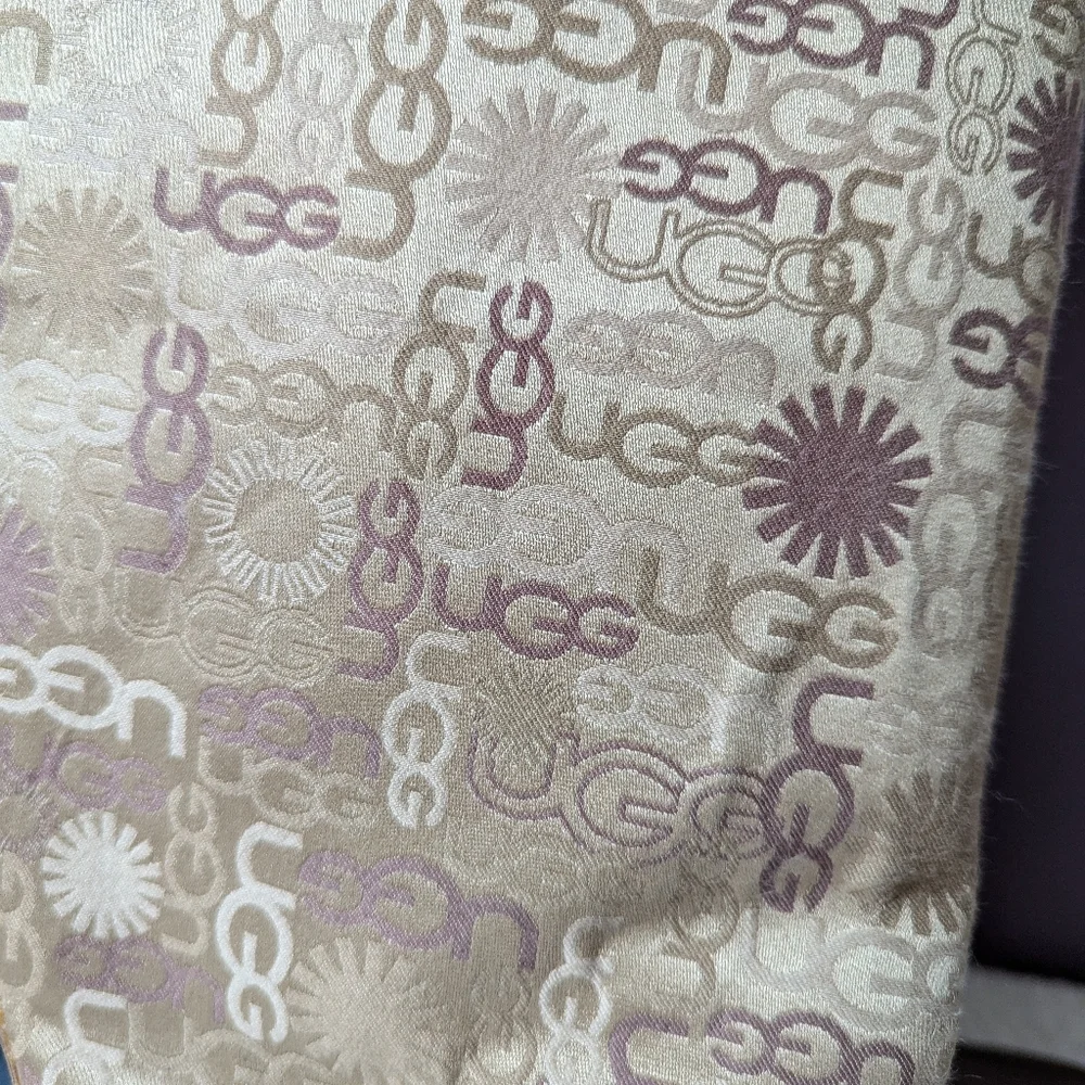 VTG Y2K UGG Wallingford Wellies Gold Sheepskin Logo Print Rain Boots Women's 7 - Picture 14 of 14